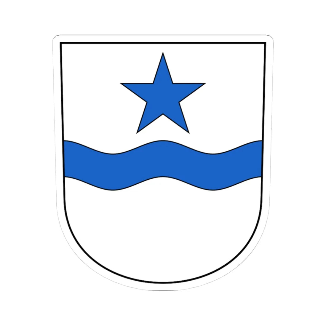 Luterbach-blazon (Switzerland) (Coat of Arms) STICKER Vinyl Kiss-Cut Decal 3 Inch White - The Sticker Space