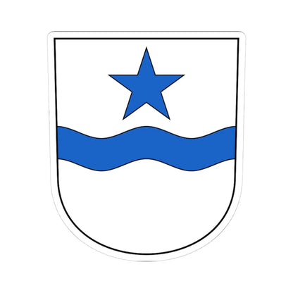 Luterbach-blazon (Switzerland) (Coat of Arms) STICKER Vinyl Kiss-Cut Decal 4 Inch White - The Sticker Space