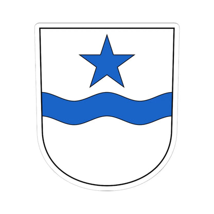 Luterbach-blazon (Switzerland) (Coat of Arms) STICKER Vinyl Kiss-Cut Decal 6 Inch White - The Sticker Space