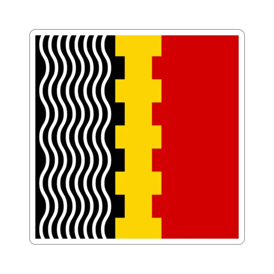 Lutuhyne flag (Ukraine) STICKER Vinyl Kiss-Cut Decal 2 Inch White - The Sticker Space