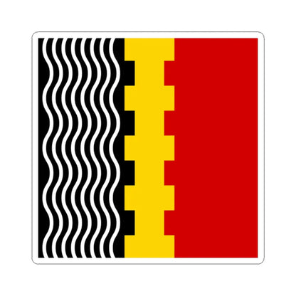 Lutuhyne flag (Ukraine) STICKER Vinyl Kiss-Cut Decal 2 Inch White - The Sticker Space