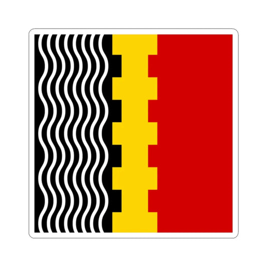 Lutuhyne flag (Ukraine) STICKER Vinyl Kiss-Cut Decal 2 Inch White - The Sticker Space