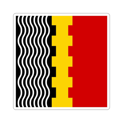 Lutuhyne flag (Ukraine) STICKER Vinyl Kiss-Cut Decal 3 Inch White - The Sticker Space