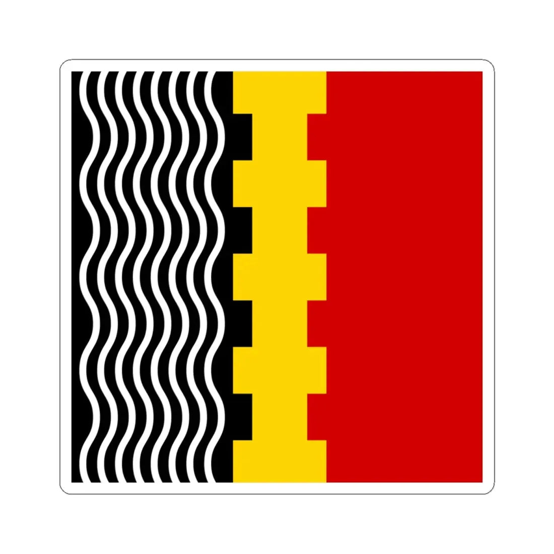 Lutuhyne flag (Ukraine) STICKER Vinyl Kiss-Cut Decal 4 Inch White - The Sticker Space