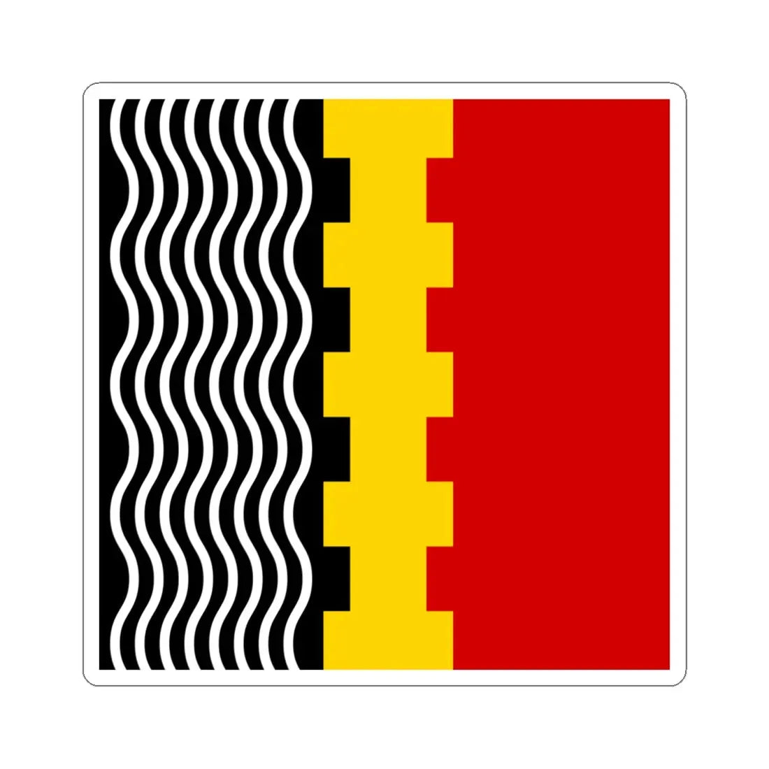 Lutuhyne flag (Ukraine) STICKER Vinyl Kiss-Cut Decal 6 Inch White - The Sticker Space