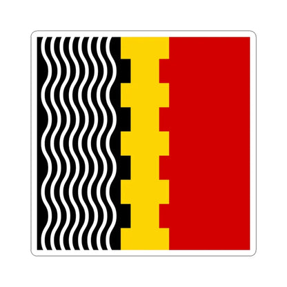 Lutuhyne flag (Ukraine) STICKER Vinyl Kiss-Cut Decal 6 Inch White - The Sticker Space