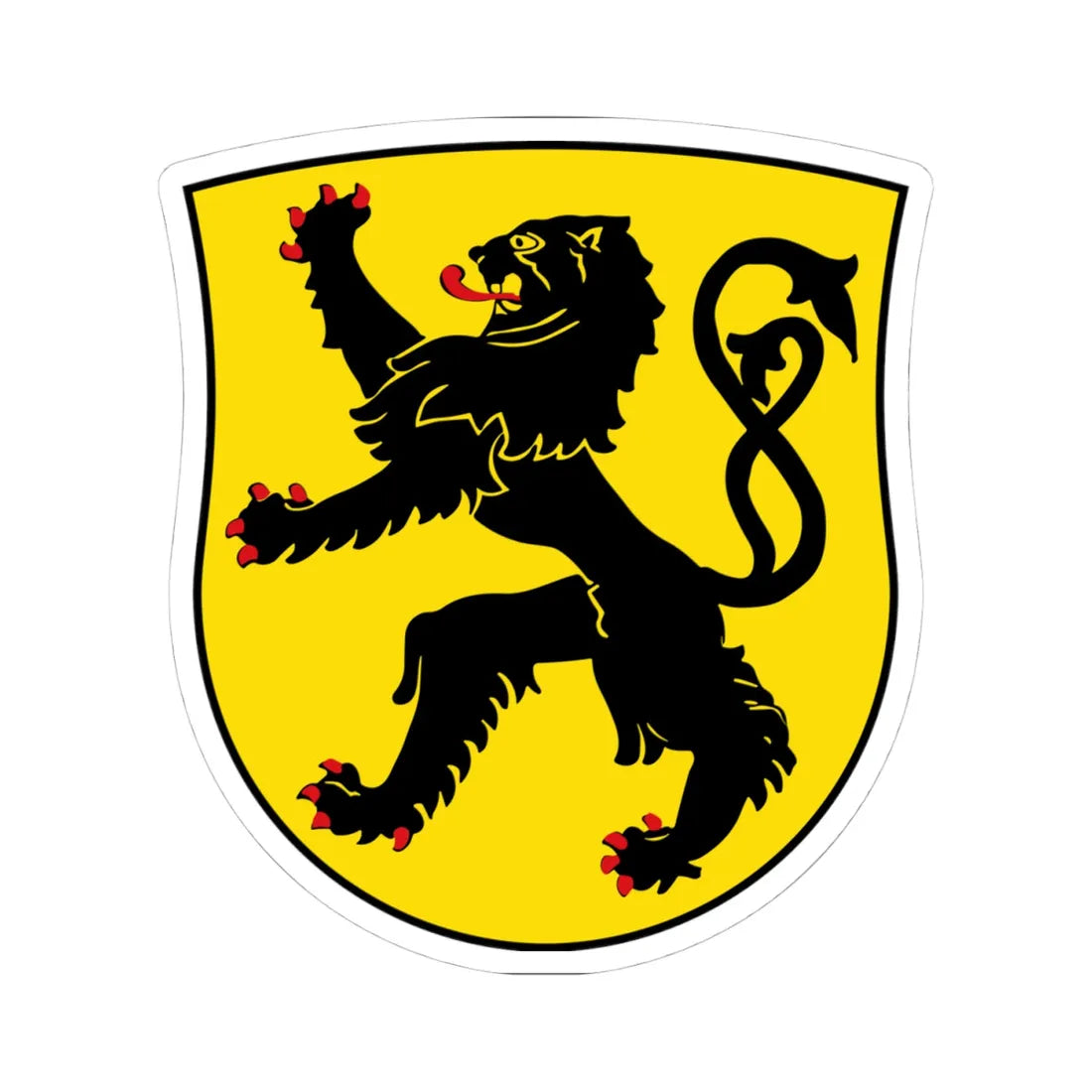 LUX Dudelange incorrect COA (Luxembourg) (Coat of Arms) STICKER Vinyl Kiss-Cut Decal 4 Inch White - The Sticker Space