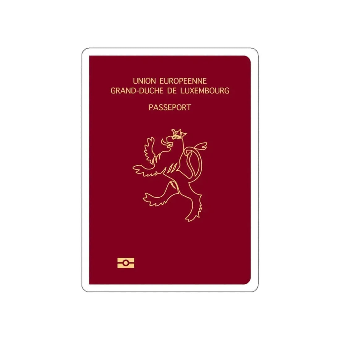Luxembourg Passport STICKER Vinyl Die-Cut Decal 3 Inch - The Sticker Space