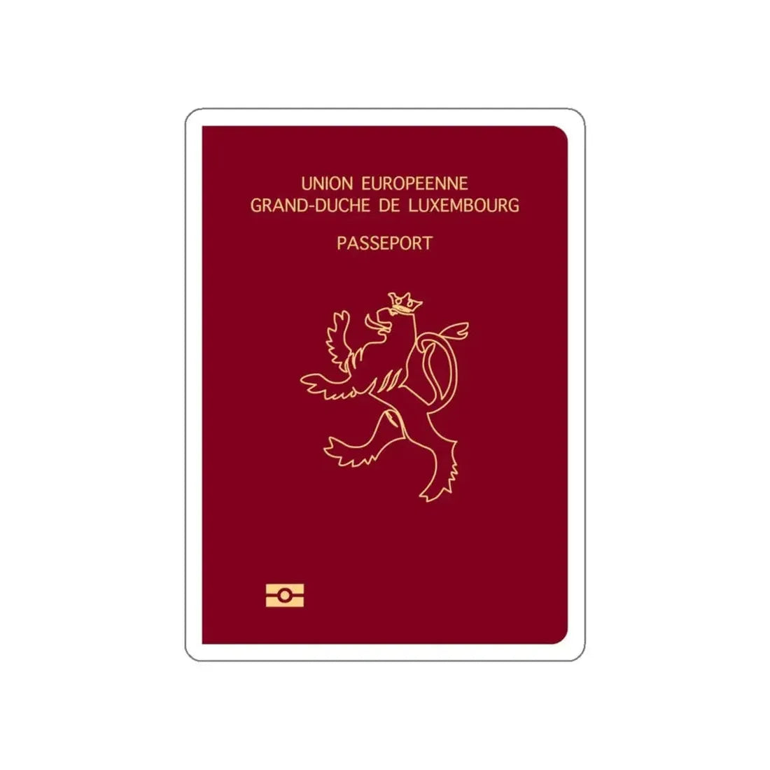 Luxembourg Passport STICKER Vinyl Die-Cut Decal 5 Inch - The Sticker Space