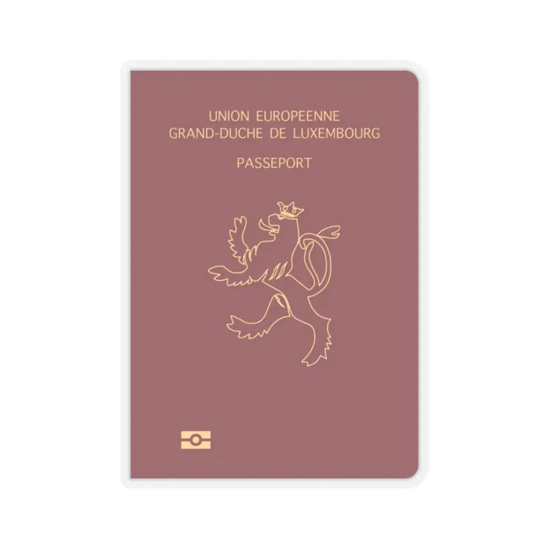 Luxembourg Passport - STICKER Vinyl Kiss-Cut Decal 2 Inch Transparent - The Sticker Space