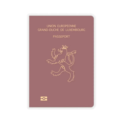 Luxembourg Passport - STICKER Vinyl Kiss-Cut Decal 2 Inch Transparent - The Sticker Space