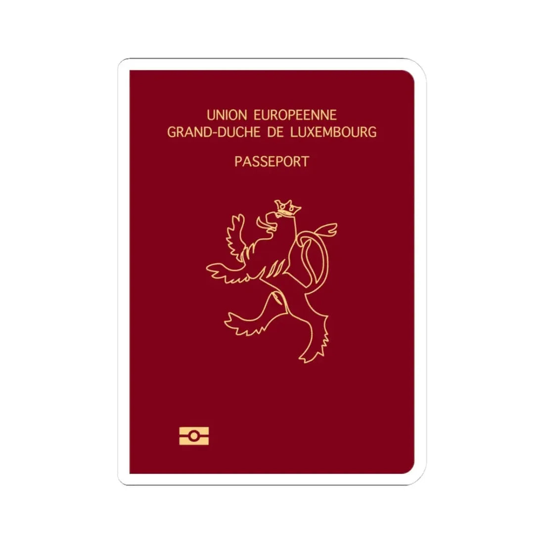 Luxembourg Passport - STICKER Vinyl Kiss-Cut Decal 3 Inch White - The Sticker Space