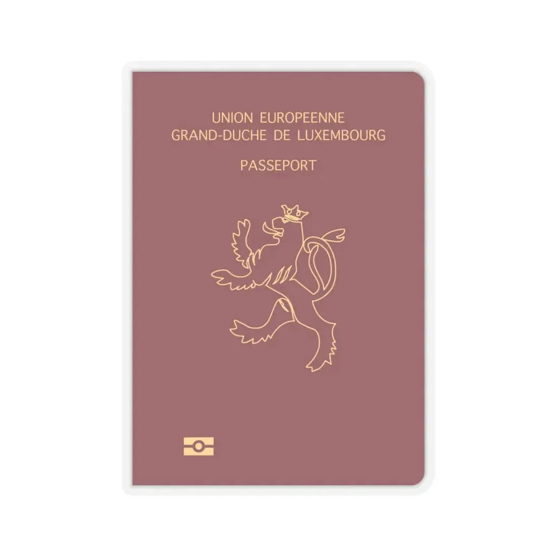 Luxembourg Passport - STICKER Vinyl Kiss-Cut Decal 4 Inch Transparent - The Sticker Space
