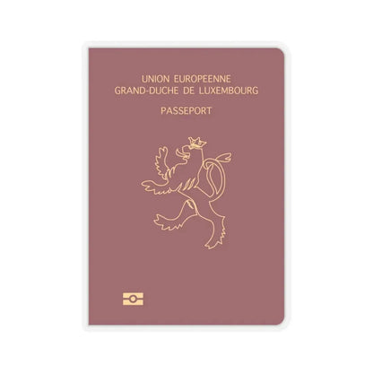 Luxembourg Passport - STICKER Vinyl Kiss-Cut Decal 4 Inch Transparent - The Sticker Space