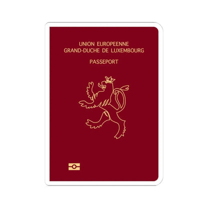 Luxembourg Passport - STICKER Vinyl Kiss-Cut Decal 4 Inch White - The Sticker Space