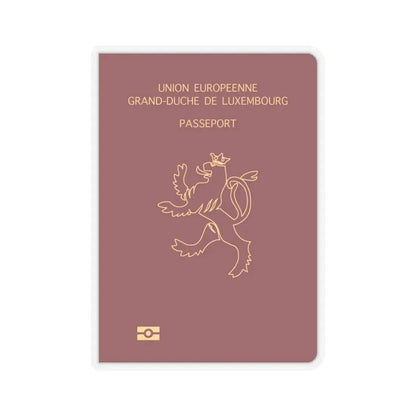Luxembourg Passport - STICKER Vinyl Kiss-Cut Decal 6 Inch Transparent - The Sticker Space