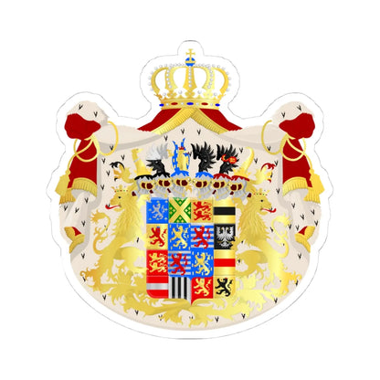 Luxemburg groot wapen 1898 (Luxembourg) (Coat of Arms) STICKER Vinyl Kiss-Cut Decal 4 Inch White - The Sticker Space