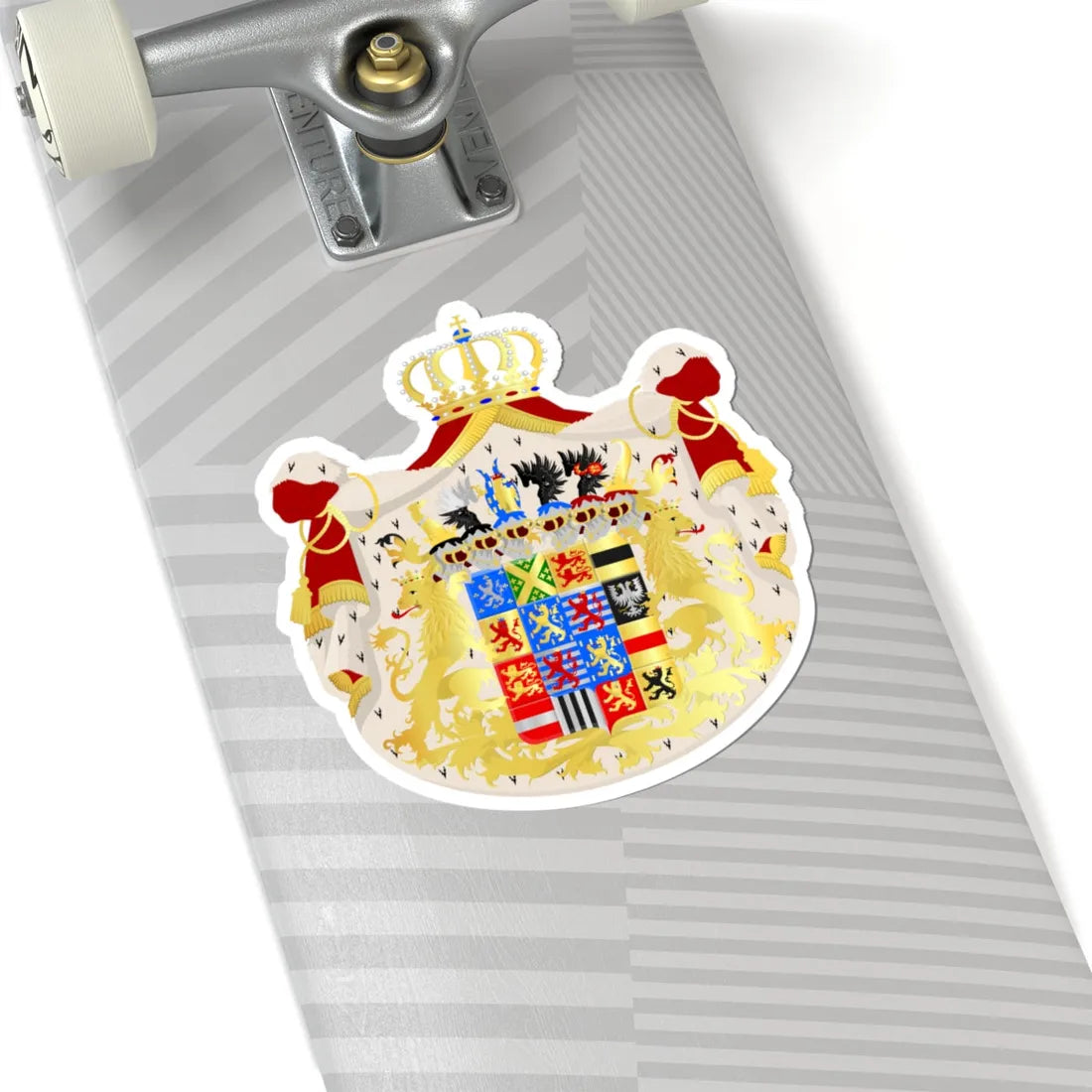 Luxemburg groot wapen 1898 (Luxembourg) (Coat of Arms) STICKER Vinyl Kiss-Cut Decal - The Sticker Space