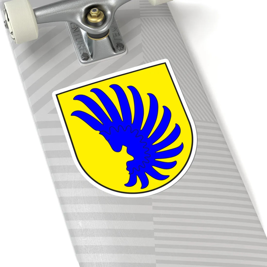 Luzein Kreis wappen (Switzerland) (Coat of Arms) STICKER Vinyl Kiss-Cut Decal - The Sticker Space