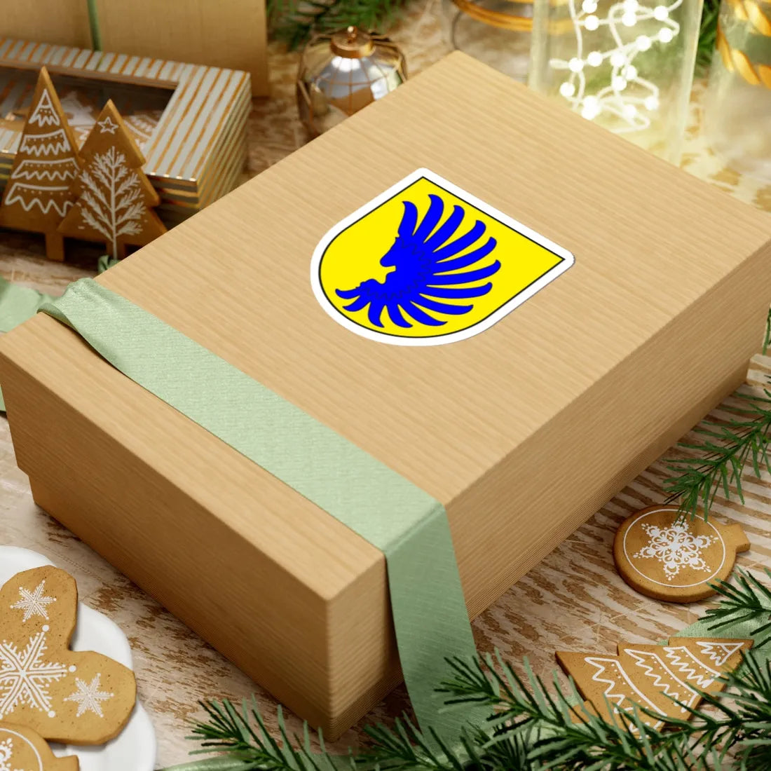 Luzein Kreis wappen (Switzerland) (Coat of Arms) STICKER Vinyl Kiss-Cut Decal - The Sticker Space