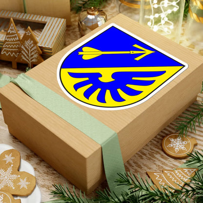 Luzein wappen (Switzerland) (Coat of Arms) STICKER Vinyl Kiss-Cut Decal - The Sticker Space