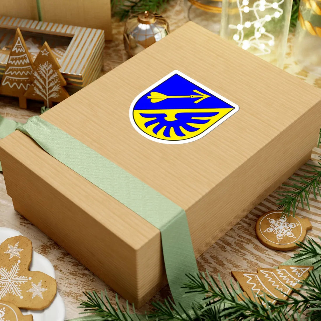 Luzein wappen (Switzerland) (Coat of Arms) STICKER Vinyl Kiss-Cut Decal - The Sticker Space