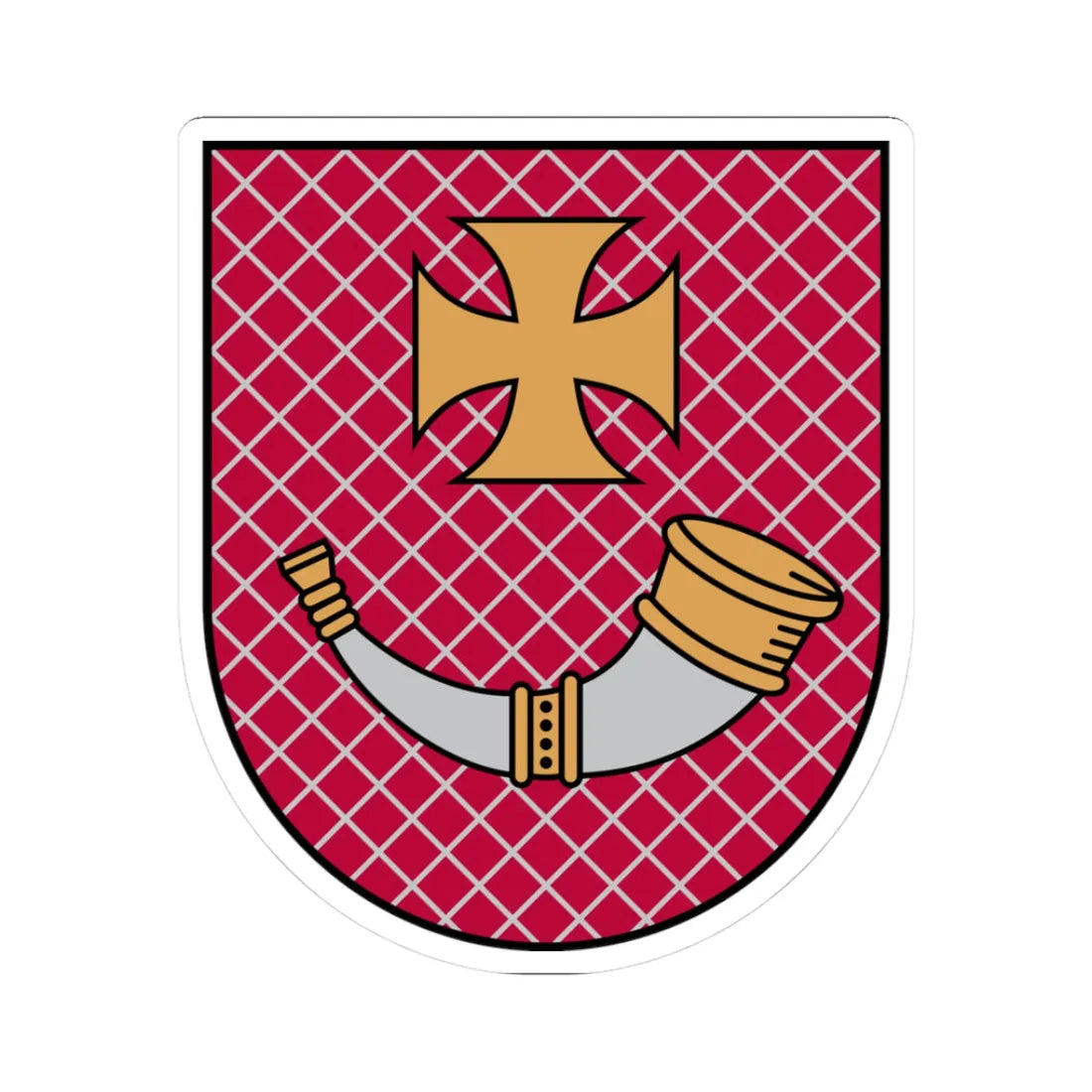 LVA Ventspils COA (Latvia) (Coat of Arms) STICKER Vinyl Kiss-Cut Decal 3 Inch White - The Sticker Space