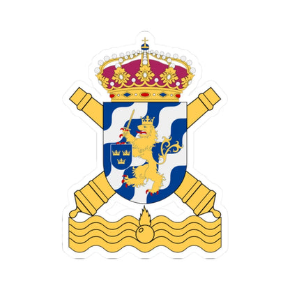Älvsborgs amfibieregemente vapen (Sweden) (Coat of Arms) STICKER Vinyl Kiss-Cut Decal 2 Inch White - The Sticker Space