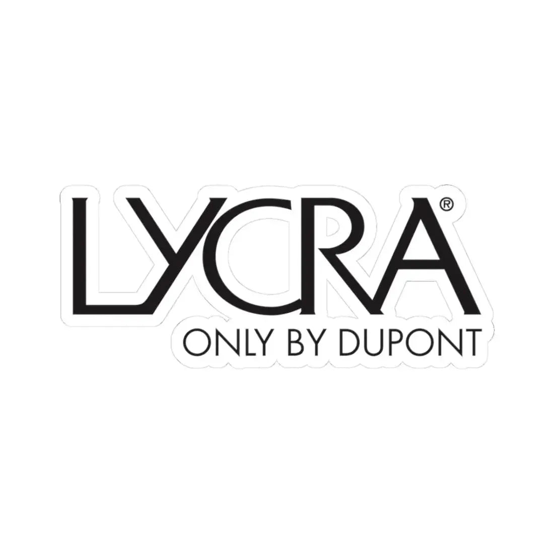 Lycra (Only by DuPont) (Logo) STICKER Vinyl Kiss-Cut Decal 3 Inch White - The Sticker Space