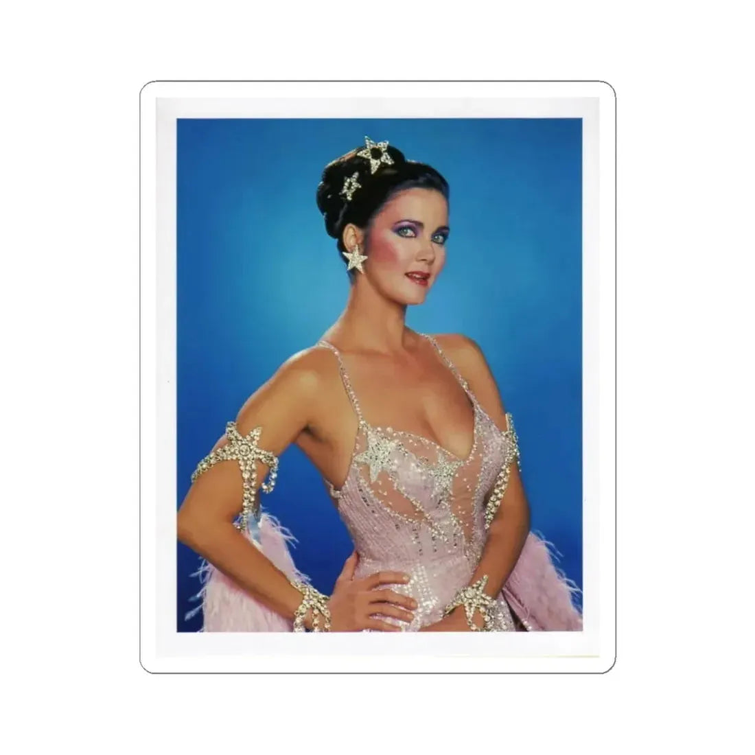 Lynda Carter #166 (Vintage Female Icon) STICKER Vinyl Kiss-Cut Decal 6 Inch White - The Sticker Space