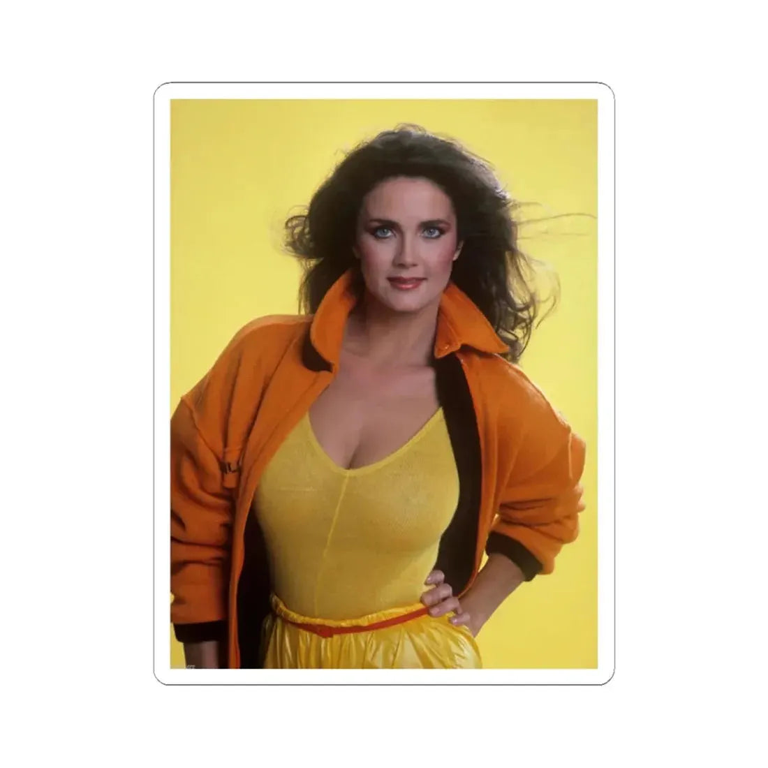 Lynda Carter #180 (Vintage Female Icon) STICKER Vinyl Kiss-Cut Decal 2 Inch White - The Sticker Space