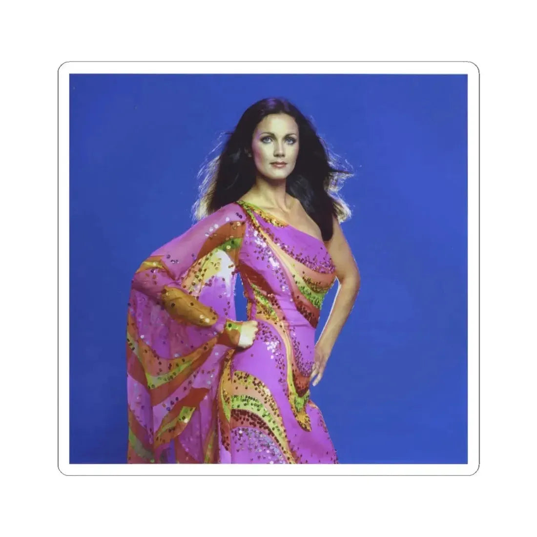 Lynda Carter #224 (Vintage Female Icon) STICKER Vinyl Kiss-Cut Decal 3 Inch White - The Sticker Space