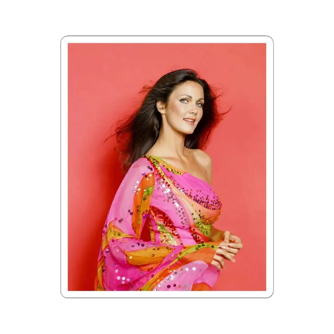 Lynda Carter #237 (Vintage Female Icon) STICKER Vinyl Kiss-Cut Decal 6 Inch White - The Sticker Space