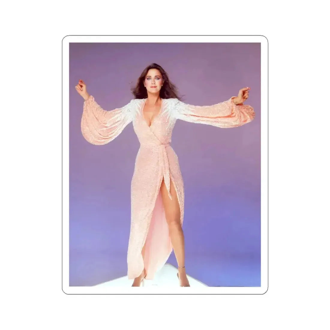 Lynda Carter #247 (Vintage Female Icon) STICKER Vinyl Kiss-Cut Decal 4 Inch White - The Sticker Space