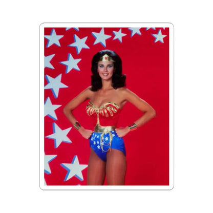 Lynda Carter #253 (Vintage Female Icon) STICKER Vinyl Kiss-Cut Decal 2 Inch White - The Sticker Space