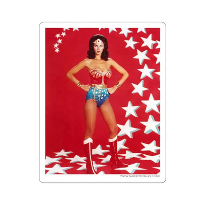 Lynda Carter #254 (Vintage Female Icon) STICKER Vinyl Kiss-Cut Decal 4 Inch White - The Sticker Space