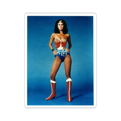 Lynda Carter #255 (Vintage Female Icon) STICKER Vinyl Kiss-Cut Decal 4 Inch White - The Sticker Space