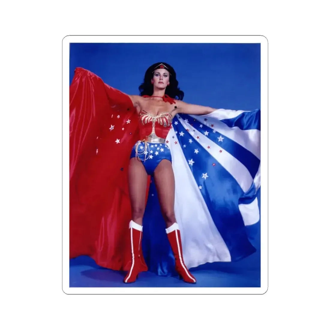 Lynda Carter #256 (Vintage Female Icon) STICKER Vinyl Kiss-Cut Decal 3 Inch White - The Sticker Space
