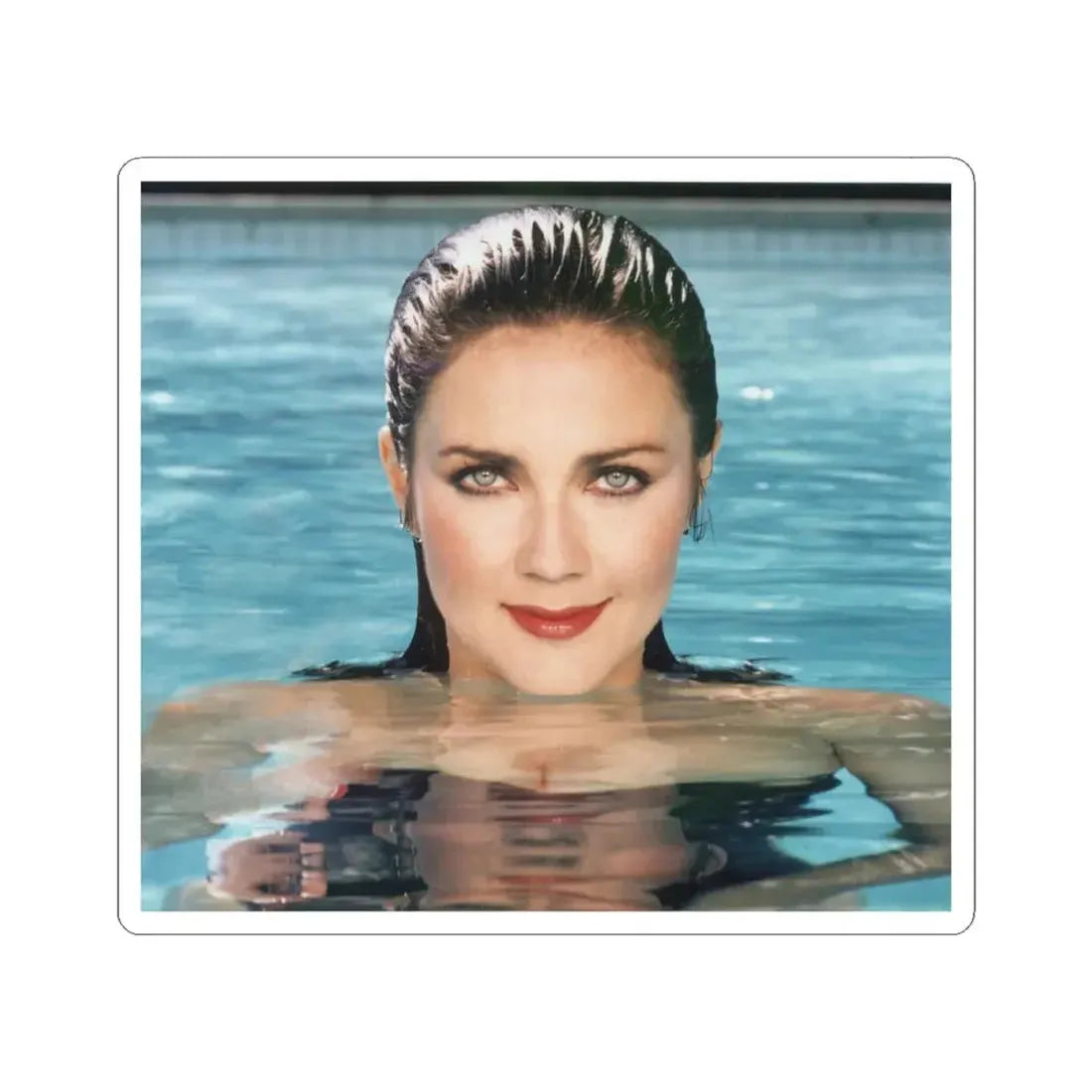 Lynda Carter #261 (Vintage Female Icon) STICKER Vinyl Kiss-Cut Decal 4 Inch White - The Sticker Space