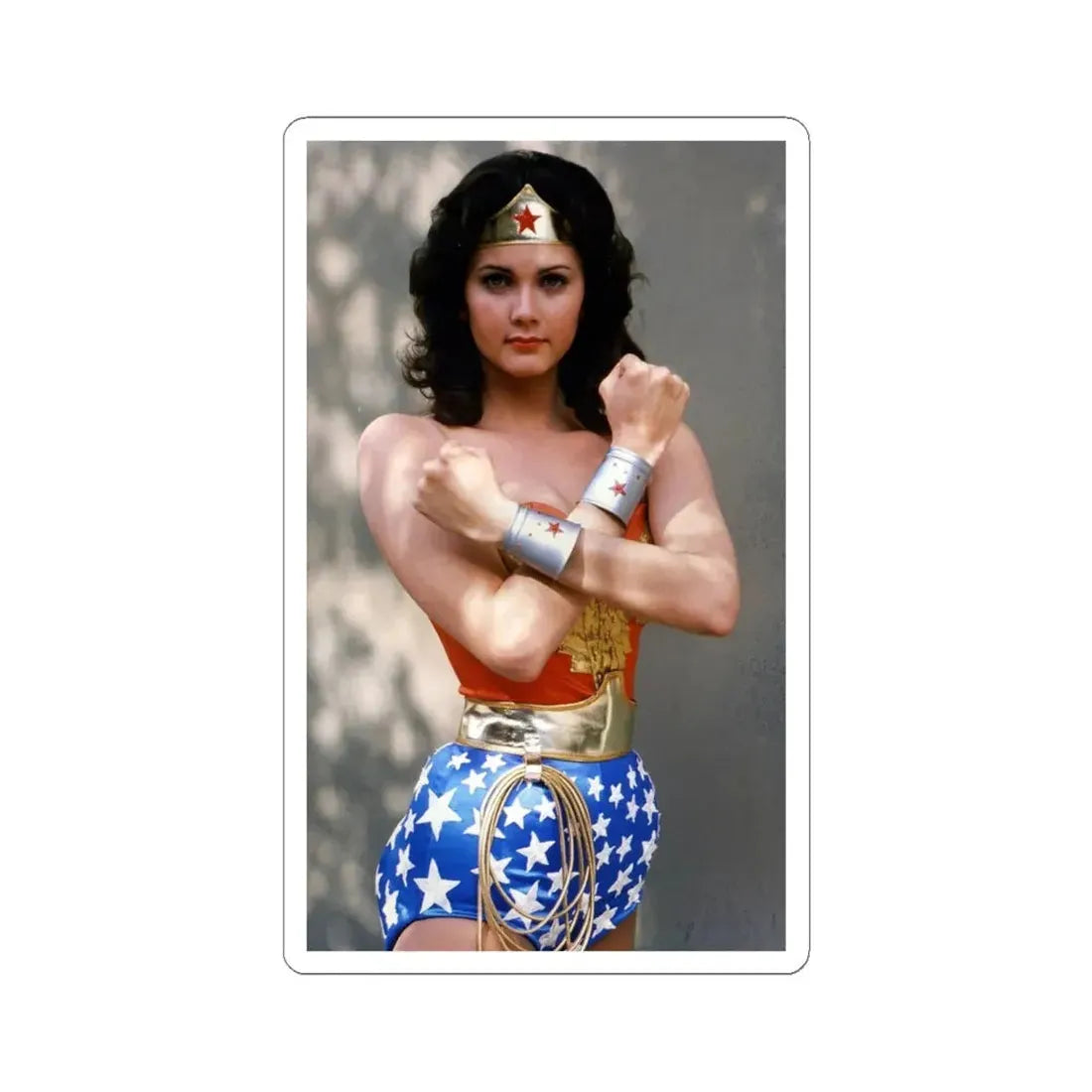 Lynda Carter #263 (Vintage Female Icon) STICKER Vinyl Kiss-Cut Decal 6 Inch White - The Sticker Space