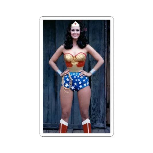 Lynda Carter #264 (Vintage Female Icon) STICKER Vinyl Kiss-Cut Decal 2 Inch White - The Sticker Space