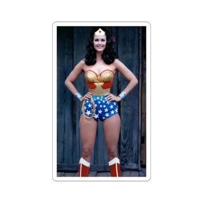 Lynda Carter #264 (Vintage Female Icon) STICKER Vinyl Kiss-Cut Decal 3 Inch White - The Sticker Space