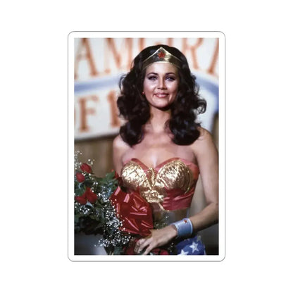 Lynda Carter #269 (Vintage Female Icon) STICKER Vinyl Kiss-Cut Decal 6 Inch White - The Sticker Space