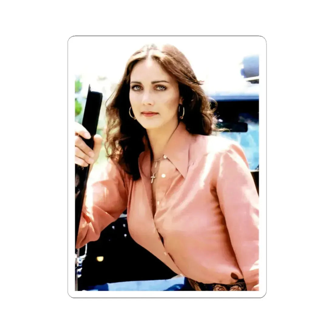 Lynda Carter #275 (Vintage Female Icon) STICKER Vinyl Kiss-Cut Decal 2 Inch White - The Sticker Space