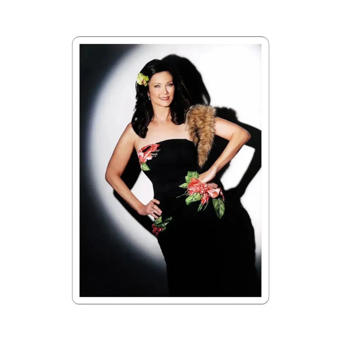 Lynda Carter #281 (Vintage Female Icon) STICKER Vinyl Kiss-Cut Decal 3 Inch White - The Sticker Space