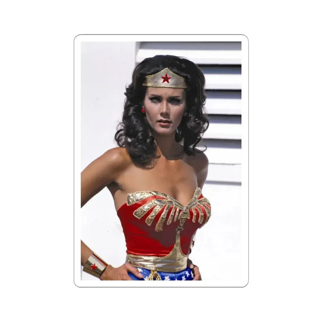 Lynda Carter #282 (Vintage Female Icon) STICKER Vinyl Kiss-Cut Decal 3 Inch White - The Sticker Space