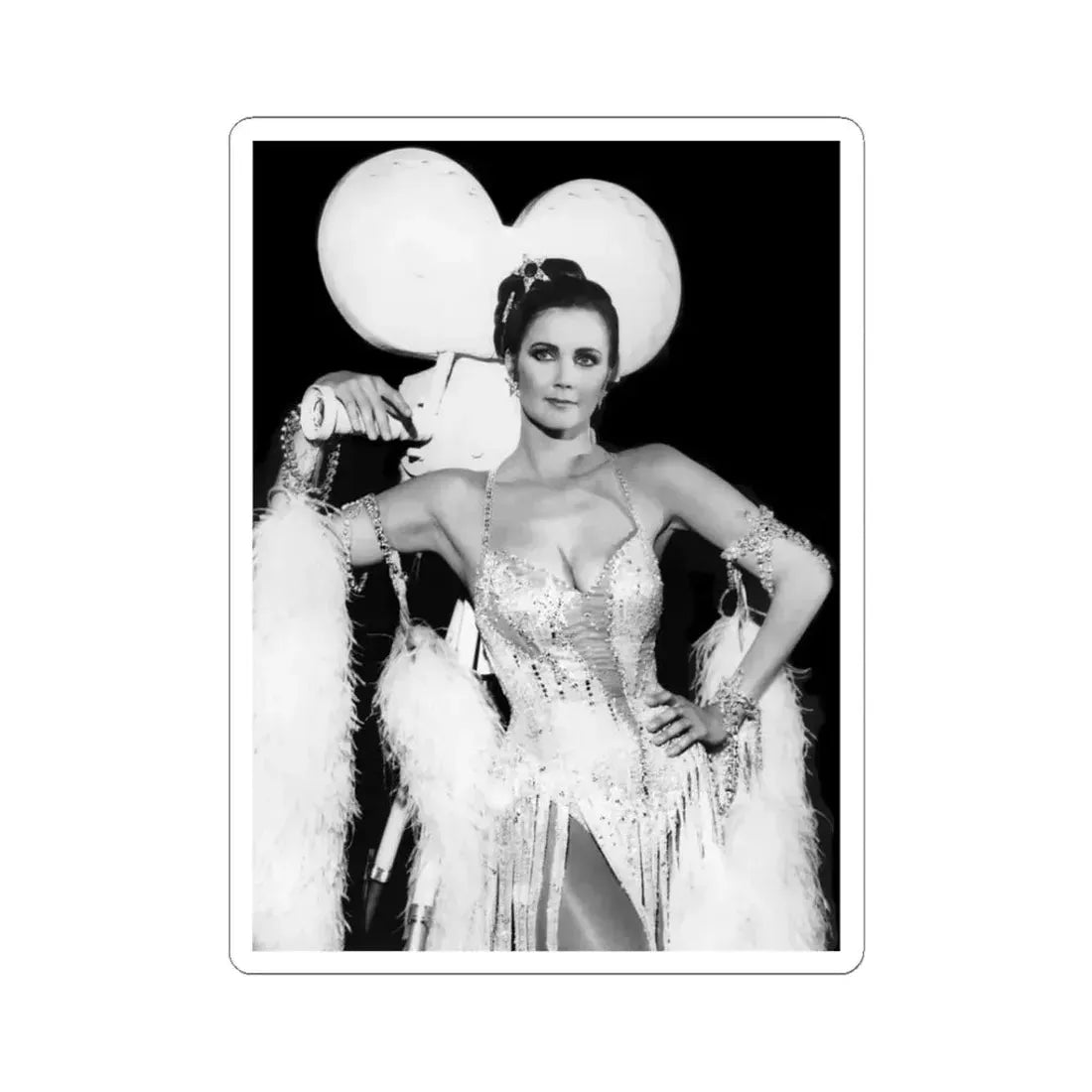 Lynda Carter #285 (Vintage Female Icon) STICKER Vinyl Kiss-Cut Decal 3 Inch White - The Sticker Space