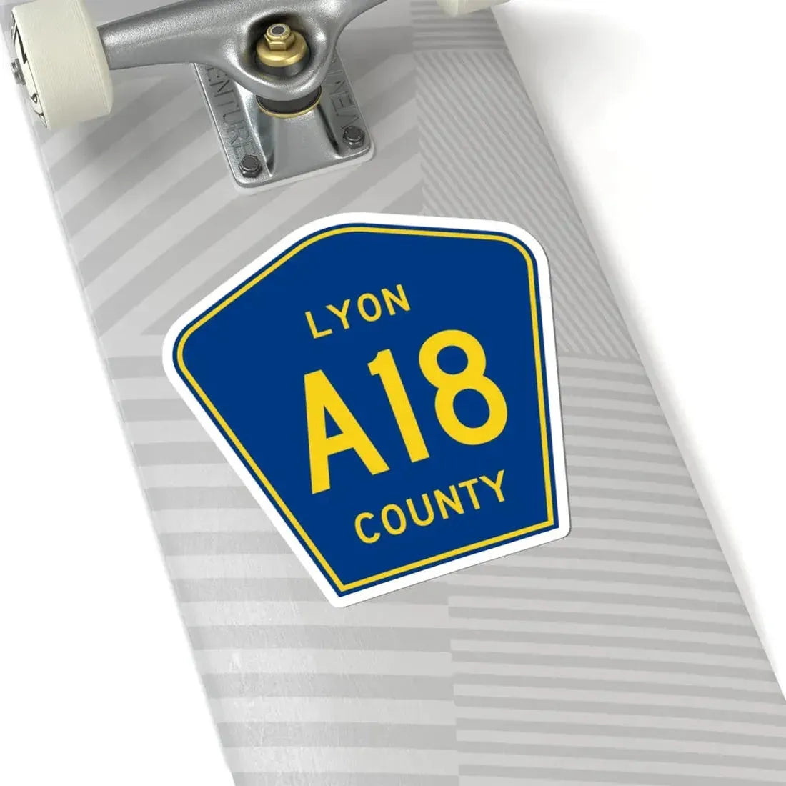 Lyon County Route A18 IA (Iowa) (Road Sign) STICKER Vinyl Kiss-Cut Decal - The Sticker Space