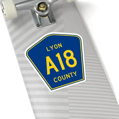 Lyon County Route A18 IA (Iowa) (Road Sign) STICKER Vinyl Kiss-Cut Decal - The Sticker Space