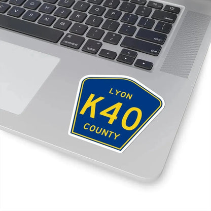 Lyon County Route K40 IA (Iowa) (Road Sign) STICKER Vinyl Kiss-Cut Decal - The Sticker Space
